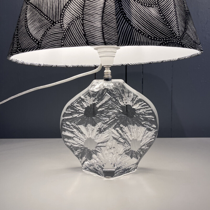 Vintage Daum crystal dome lamp, 1970