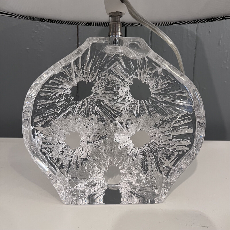 Vintage Daum crystal dome lamp, 1970