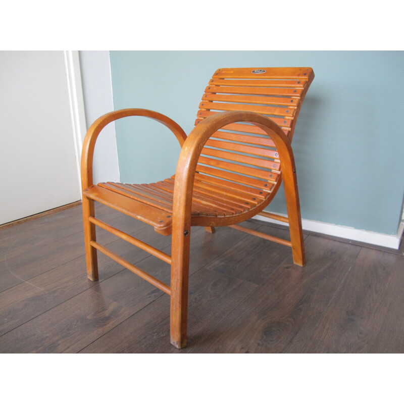 Fauteuil pour enfant vintage en bois de Kibofa, 1950