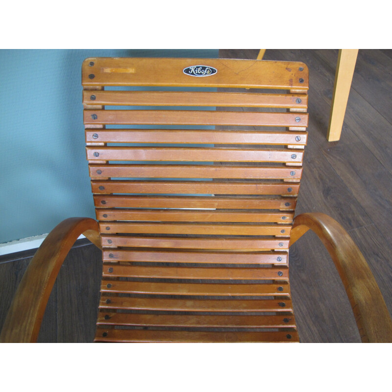 Vintage children's armchair in Kibofa wood, 1950