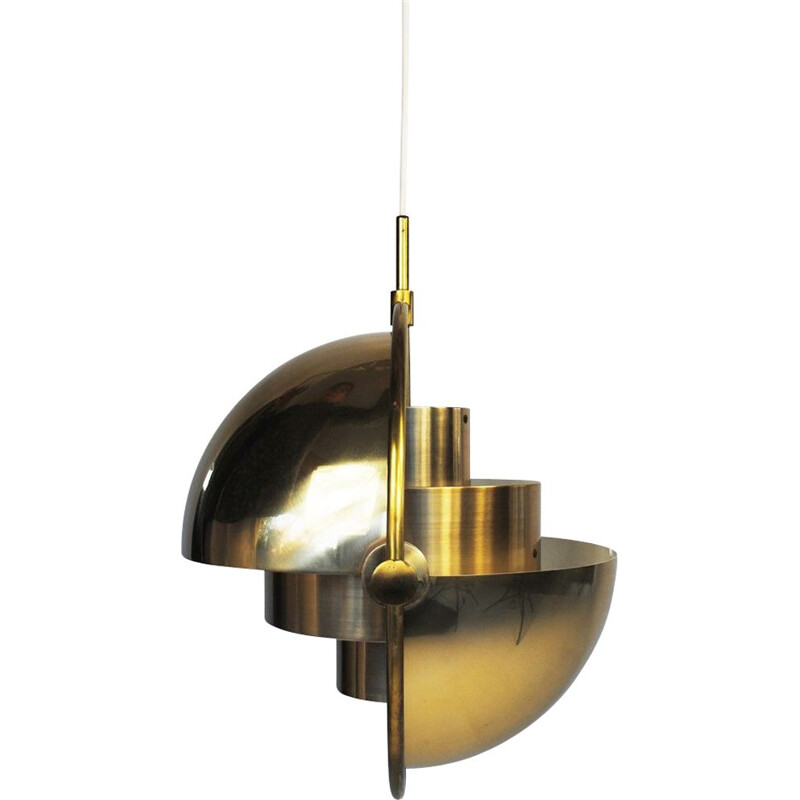 Vintage multi-lite hanglamp van Louis Weisdorf, 1972