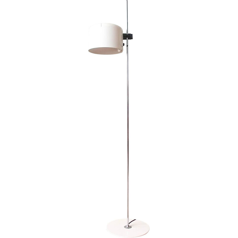 Vintage lacquered metal floor lamp by Joe Colombo for Oluce, Italy 1967