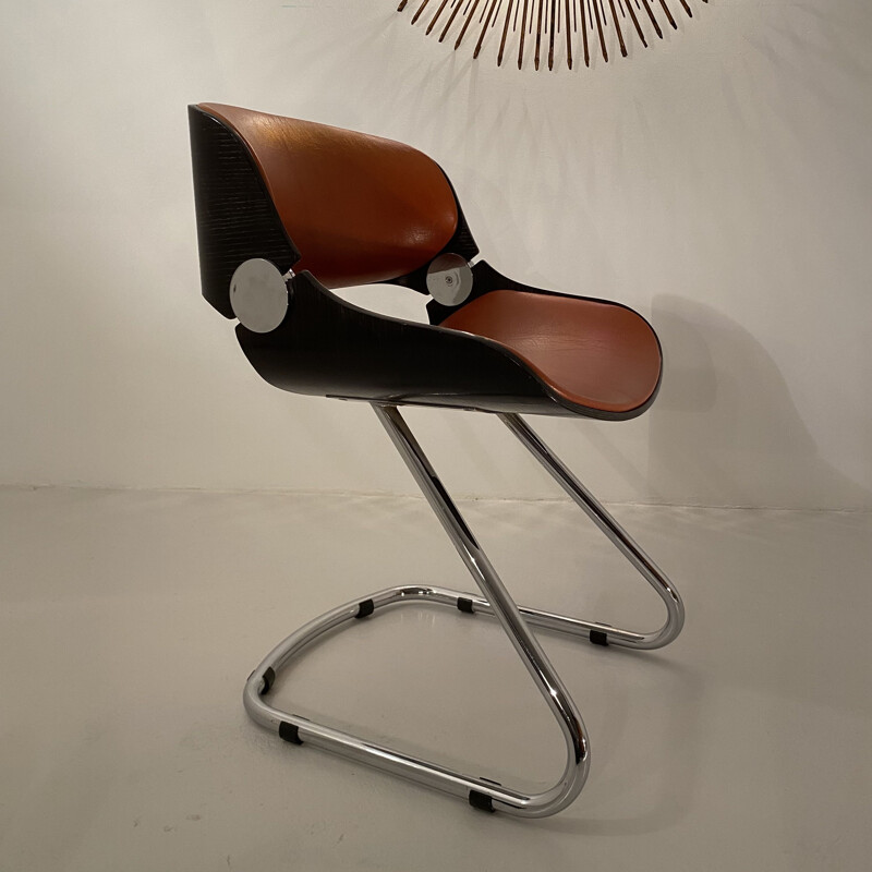 Suite de 4 chaises vintage par Etienne Fermigier, 1960