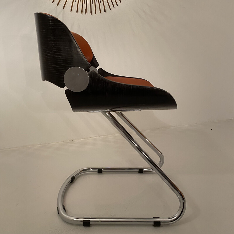 Suite of 4 vintage chairs by Etienne Fermigier, 1960