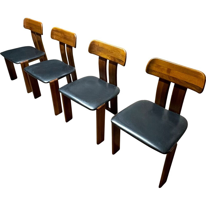 Set of 4 vintage Sapporo dining chairs by Mario Marenco for Mobilgirgi, 1970s