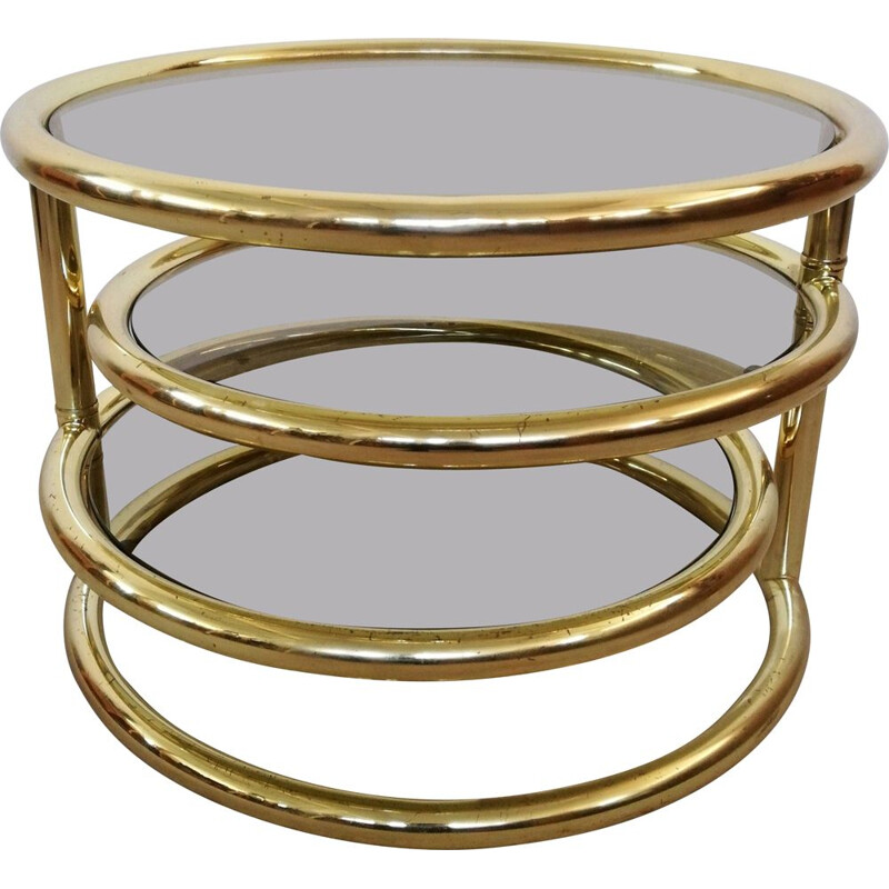 Vintage brass coffee table by Milo Baughman, 1970