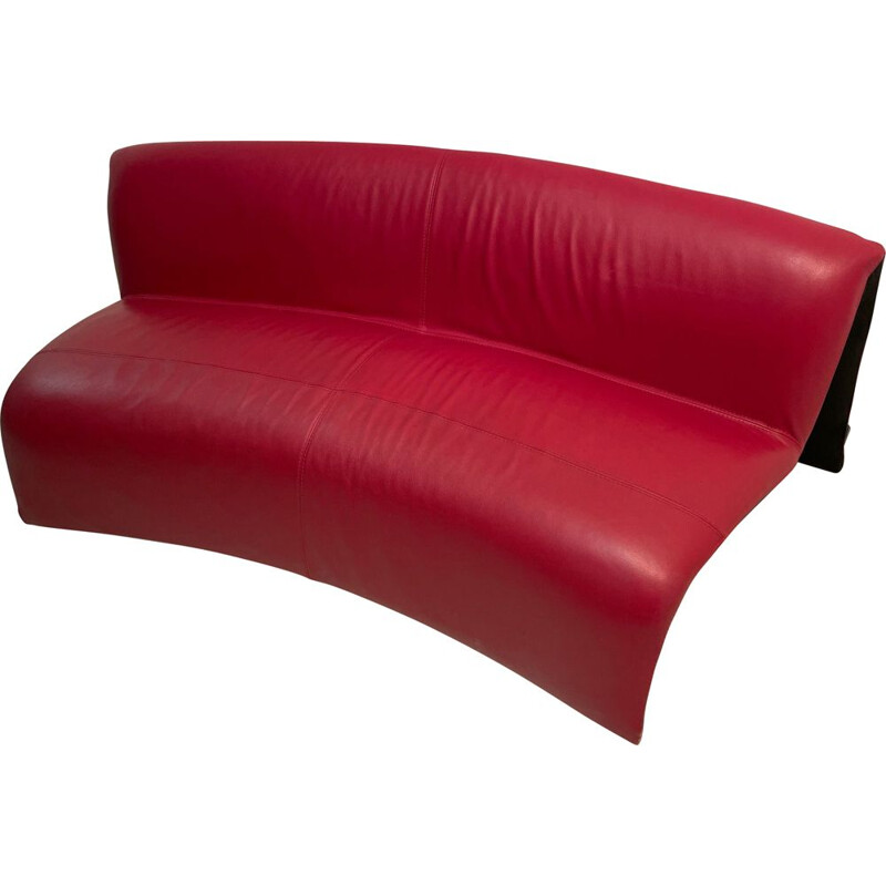 Vintage leather sofa by Kwok Hoï Chan for Steiner