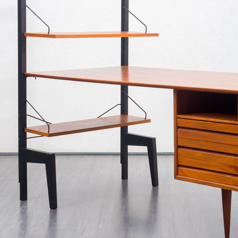 Danish teak shelves and desk-system by Poul Cadovius for Royal Persienne, 1960s
