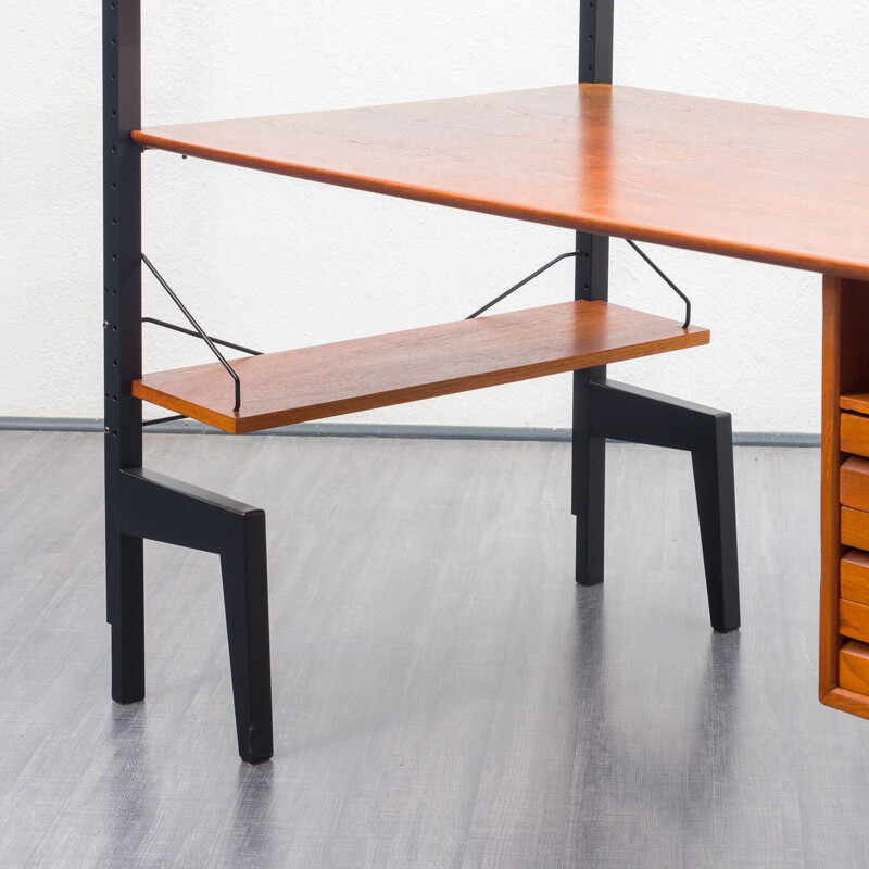 Danish teak shelves and desk-system by Poul Cadovius for Royal Persienne, 1960s