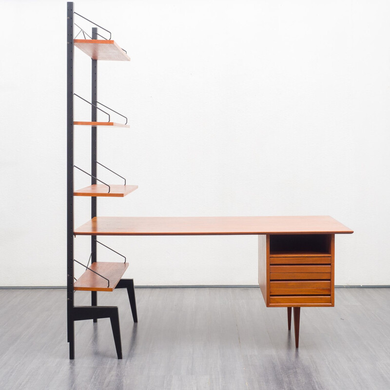 Danish teak shelves and desk-system by Poul Cadovius for Royal Persienne, 1960s