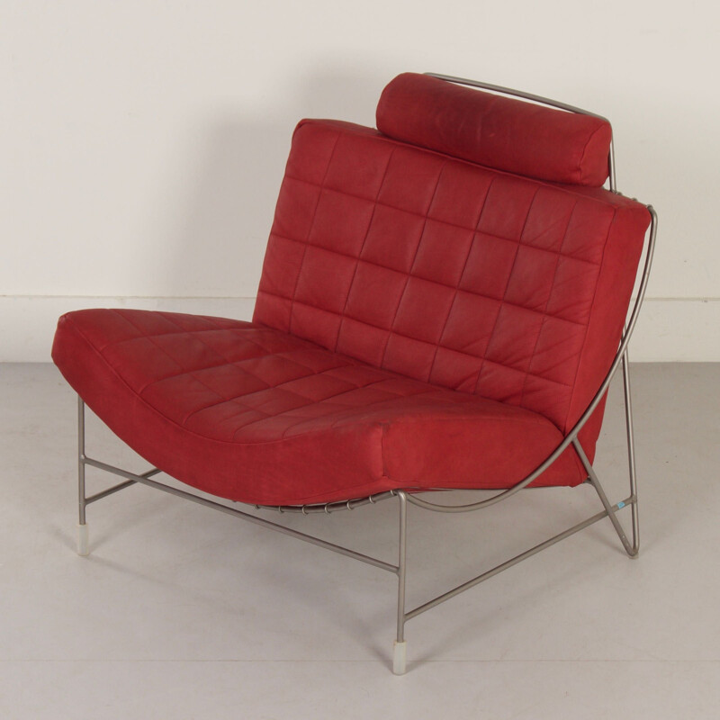 bereiden Verlichten Niet verwacht Vintage rode Volare fauteuil van Jan Armgard voor Leolux, 1998