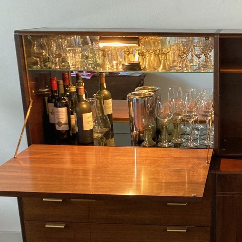 Vintage walnut sideboard by A.A. Patijn for Zijlstra, Dutch 1950