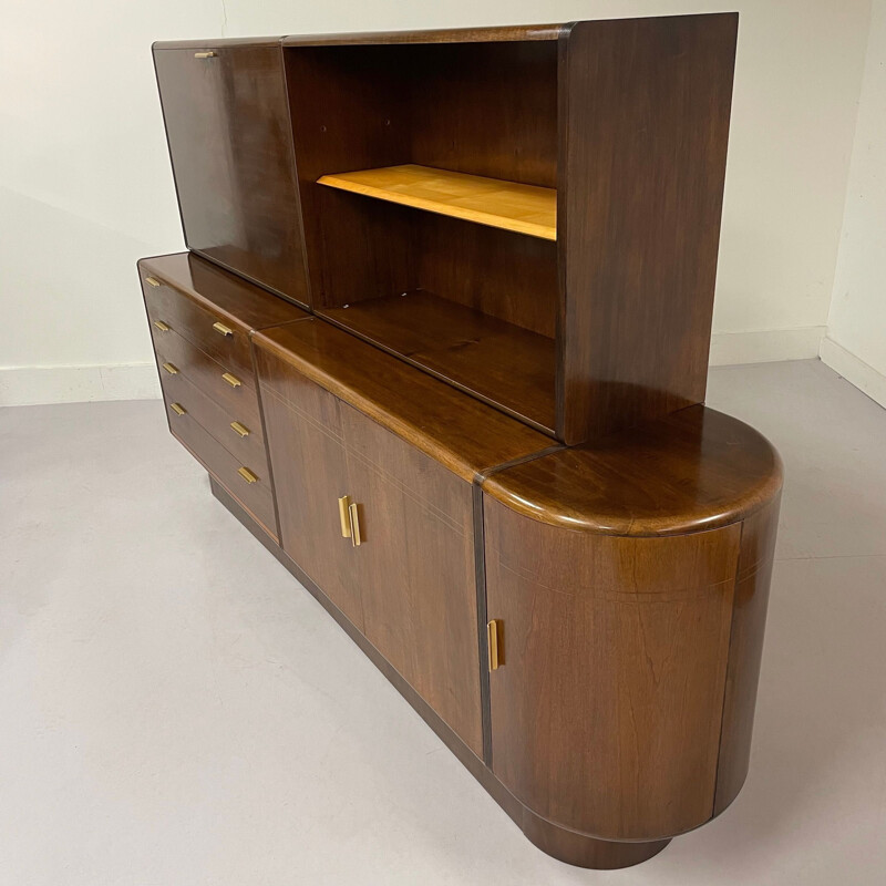 Vintage notenhouten dressoir van A.A. Patijn voor Zijlstra, Nederlands 1950