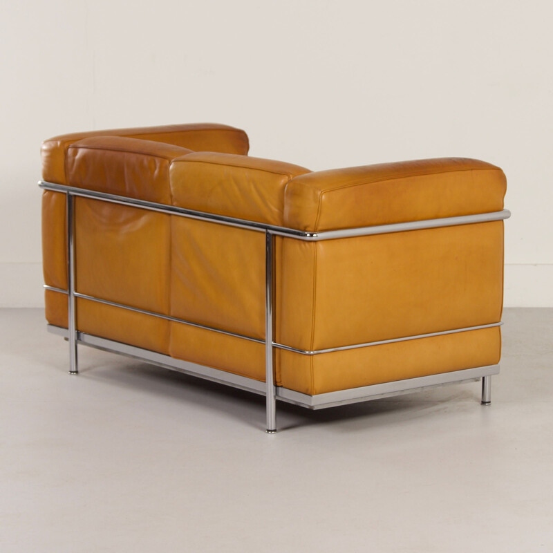 Vintage Lc2 two-seater sofa by Le Corbusier for Cassina, 1990s