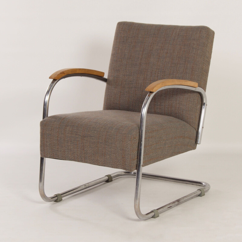 Paar Vintage Bauhaus-Sessel von W.H. Gispen für Gispen, 1950
