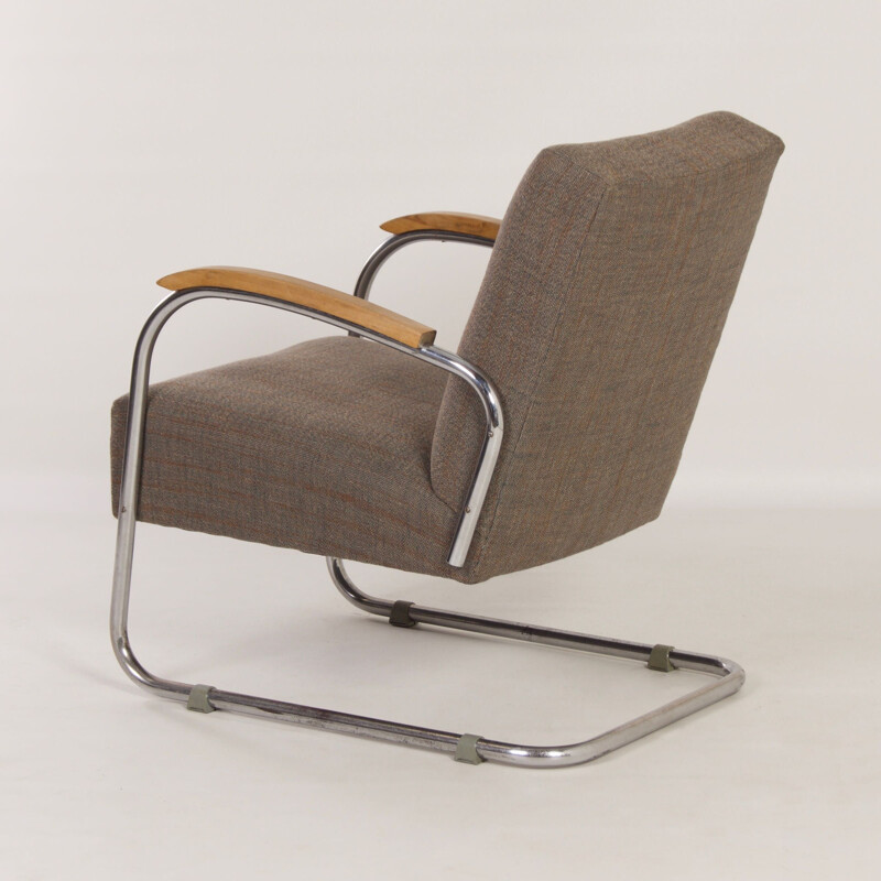 Paar Vintage Bauhaus-Sessel von W.H. Gispen für Gispen, 1950