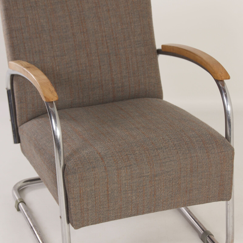 Paar Vintage Bauhaus-Sessel von W.H. Gispen für Gispen, 1950