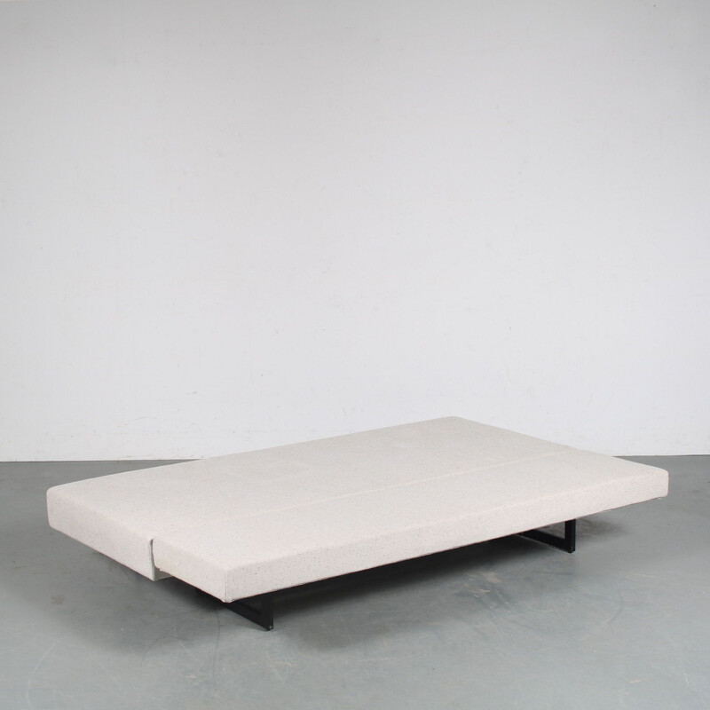 Vintage double bed sleeping bench, Netherlands 1950s