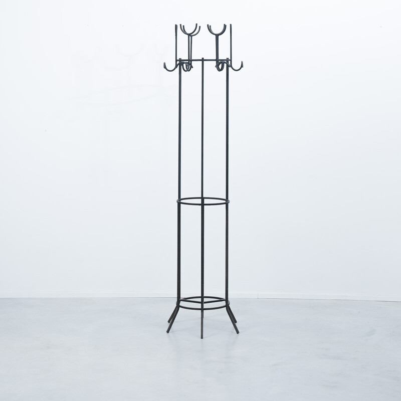 Italian Home "Prisco" coat rack in solid iron, Franco CAMPO & Carlo GRAFFI - 1960s