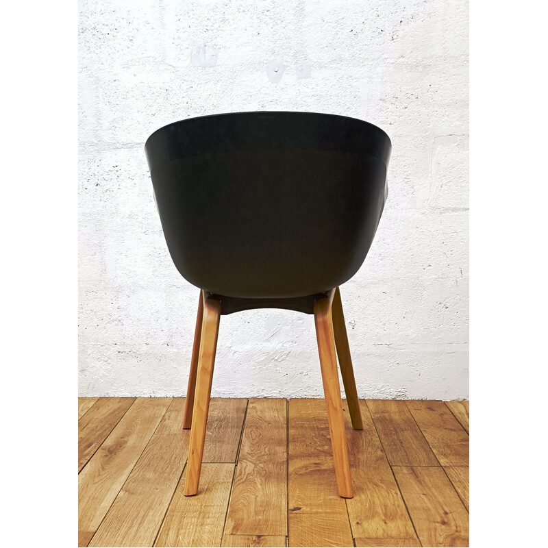 Vintage black plastic chair