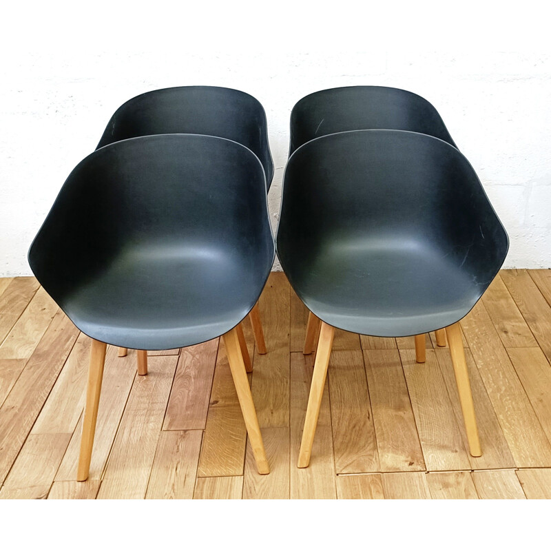 Vintage black plastic chair