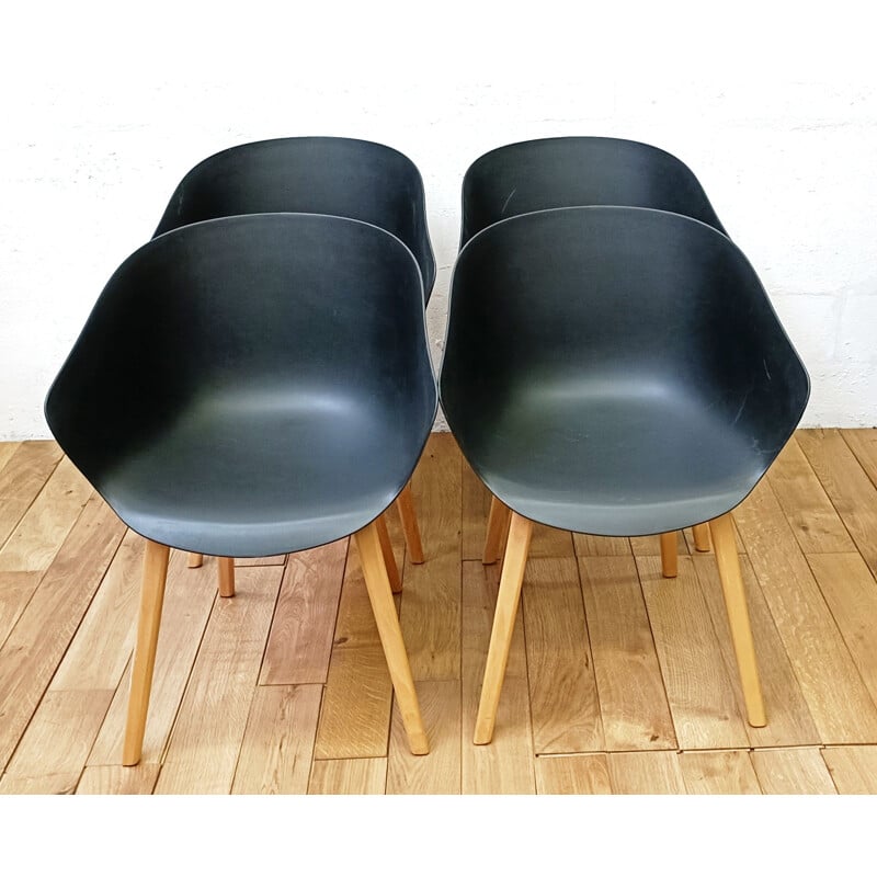 Vintage black plastic chair