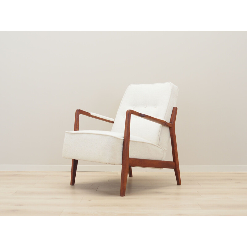 Fauteuil scandinave vintage en bois de hêtre par Folke Ohlsson pour Dux, 1960