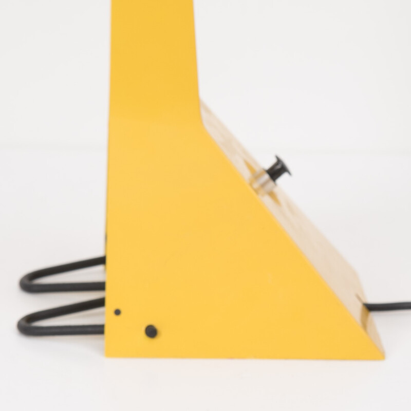 Bieffeplast & Fontana Art "Robot" table lamp in yellow metal, Umberto RIVA - 1960s