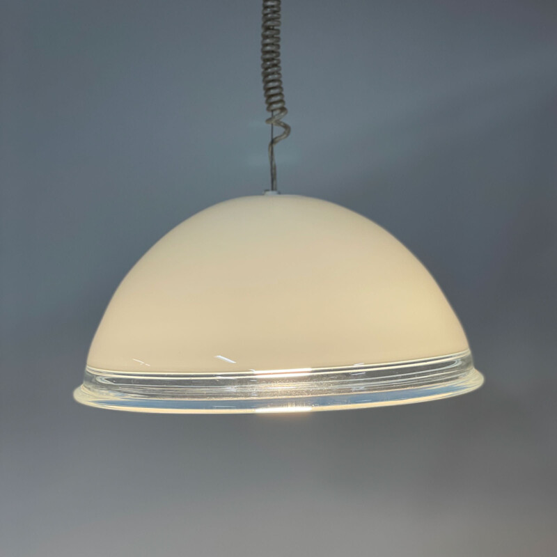 Vintage Murano glass pendant lamp Samo by Roberto Pamio and Renato Toso for Leucos, 1970s