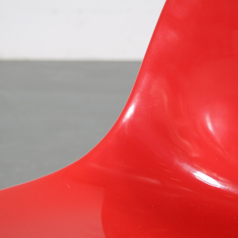 Vintage red "Casalino" children chair by Alexander Begge for Casala, Germany 2000s