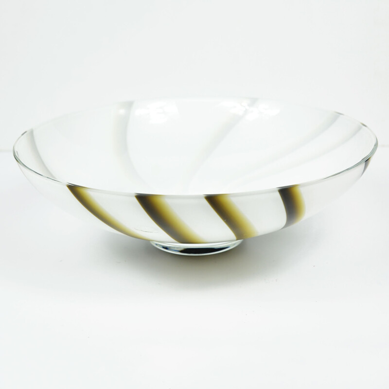 Vintage glass bowl for Vetreria Barbieri, Italy 1970s