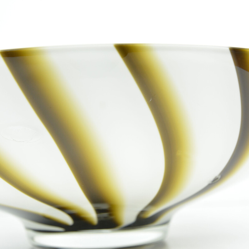 Vintage glass bowl for Vetreria Barbieri, Italy 1970s