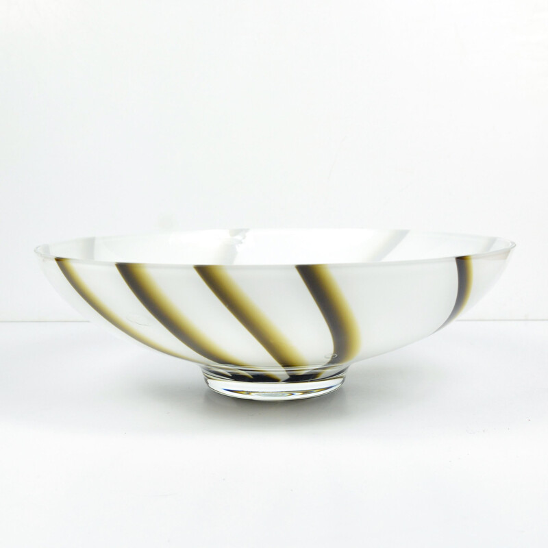 Vintage glass bowl for Vetreria Barbieri, Italy 1970s