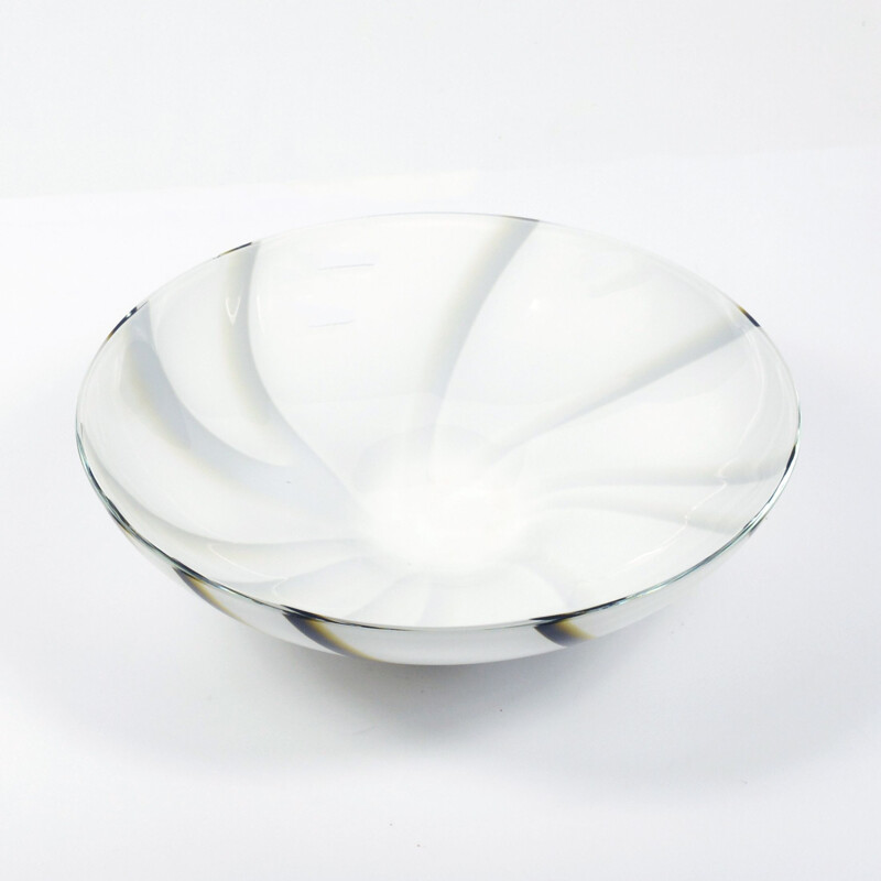 Vintage glass bowl for Vetreria Barbieri, Italy 1970s