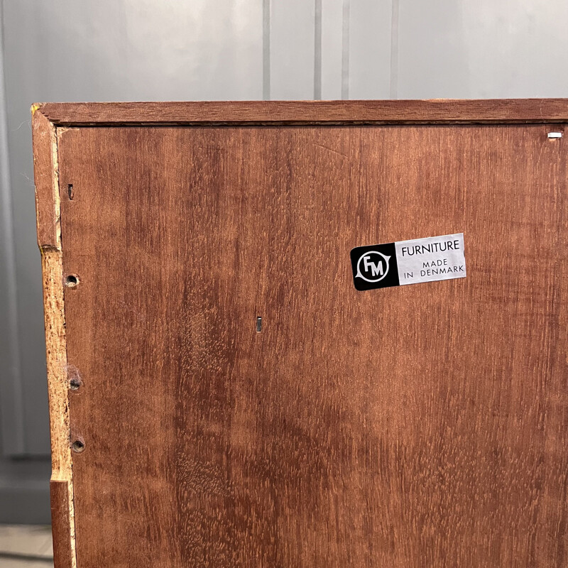 Scandinavian vintage teak chest of drawers by Kai Kristianssen for FM furniture, 1960s