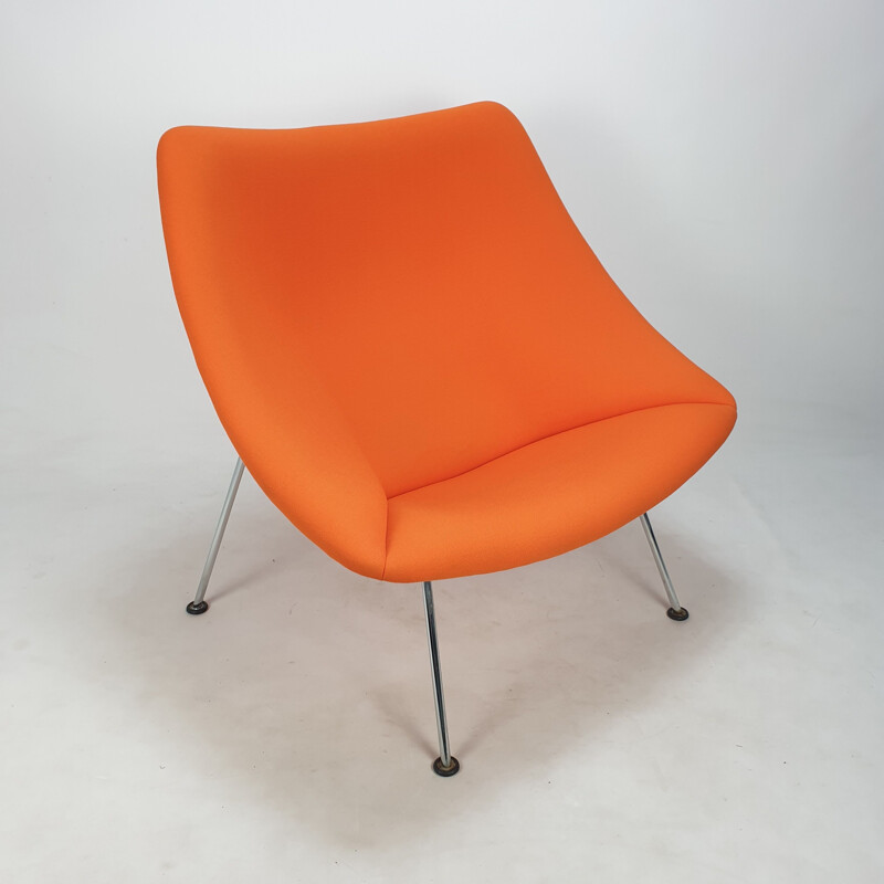 Vintage fauteuil met voetenbank Oyster van Pierre Paulin voor Artifort, 1960