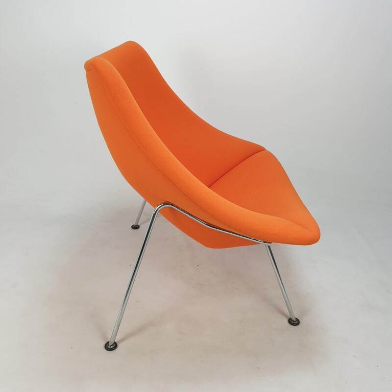 Vintage fauteuil met voetenbank Oyster van Pierre Paulin voor Artifort, 1960