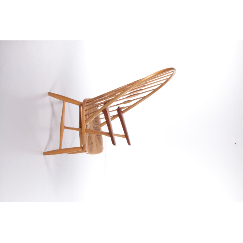 Vintage Jh-550 peacock armchair by Hans J. Wegner for Johannes Hansen, Denmark 1960