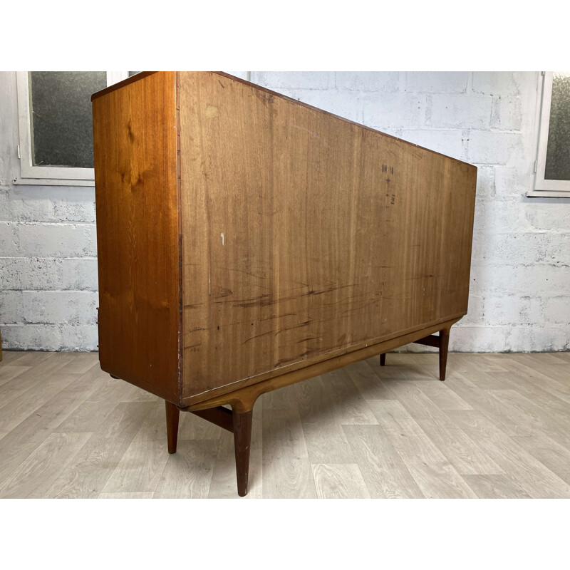 Vintage Scandinavian "highboard" sideboard in teak model Um 14 by Johannes Andersen for Uldum Møbelfabrik, 1960