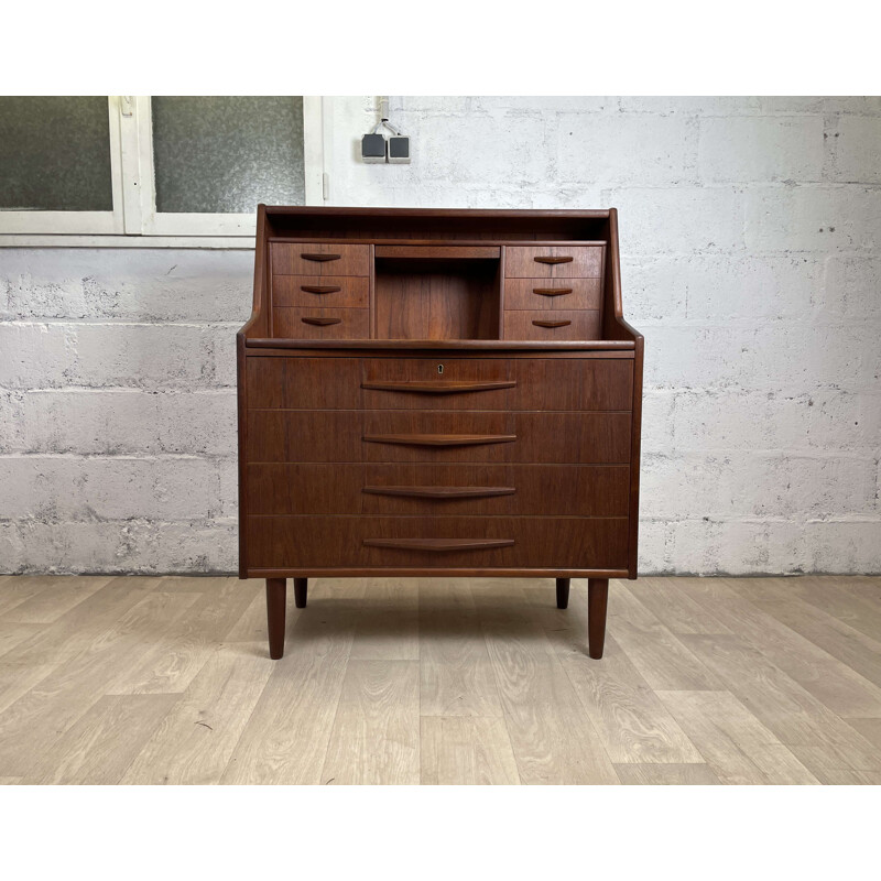 Scandinavian vintage teak secretary, Denmark 1960s