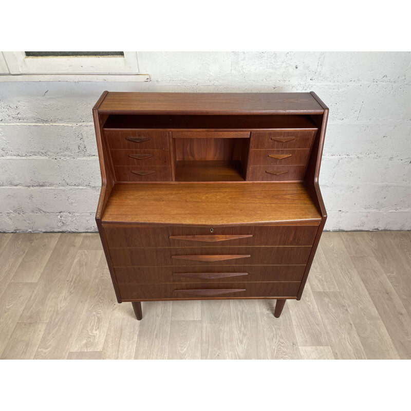 Scandinavian vintage teak secretary, Denmark 1960s