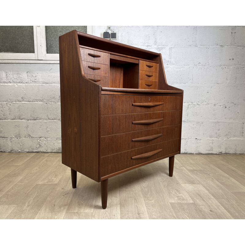 Scandinavian vintage teak secretary, Denmark 1960s