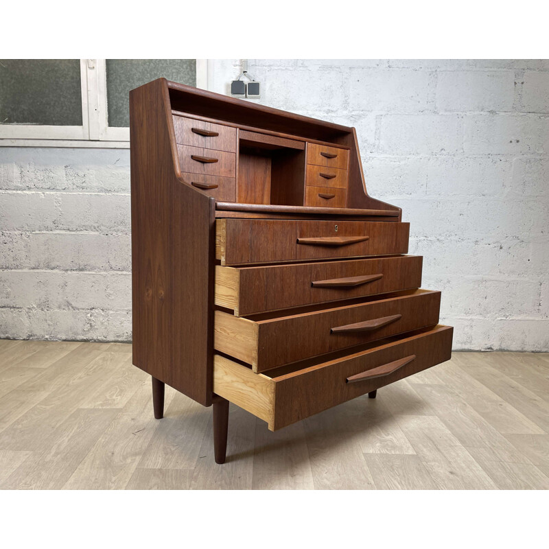 Scandinavian vintage teak secretary, Denmark 1960s