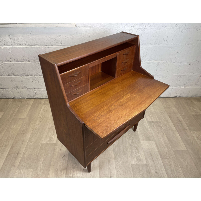 Scandinavian vintage teak secretary, Denmark 1960s