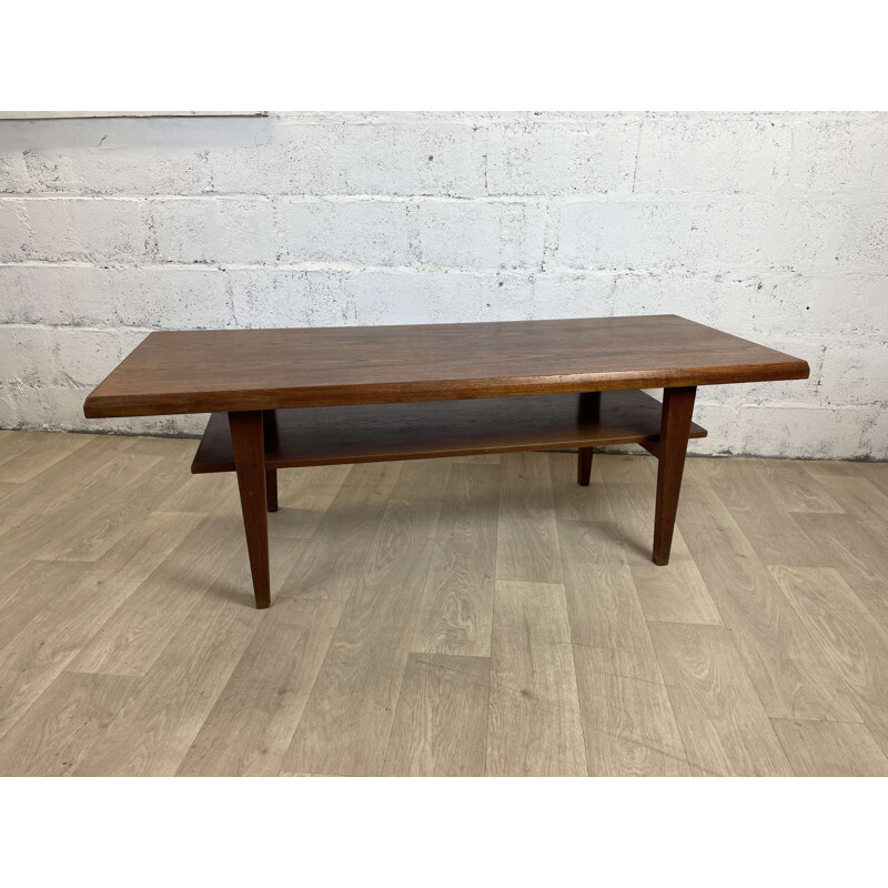 Vintage Scandinavian teak coffee table, Denmark 1960