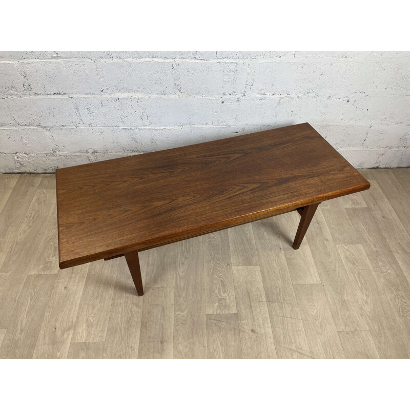 Vintage Scandinavian teak coffee table, Denmark 1960