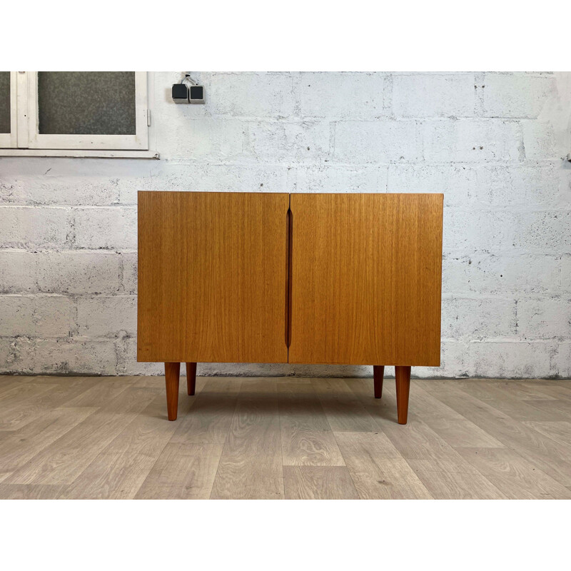 Scandinavian vintage teak highboard, Denmark 1960s