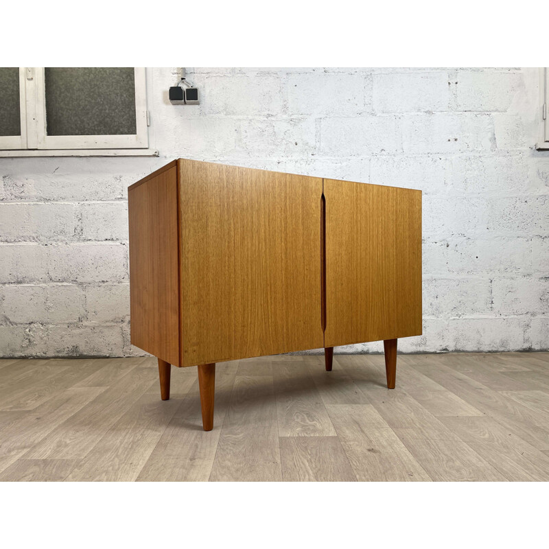 Scandinavian vintage teak highboard, Denmark 1960s