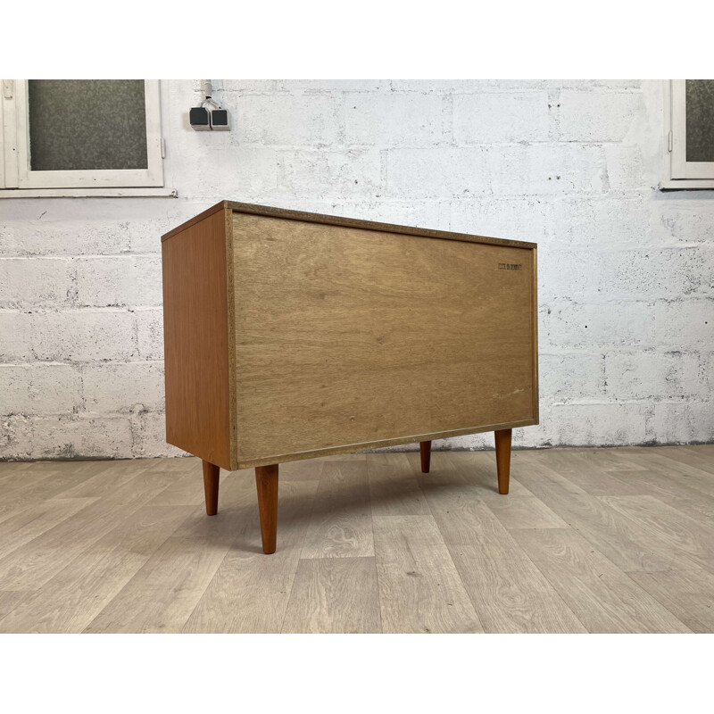 Scandinavian vintage teak highboard, Denmark 1960s