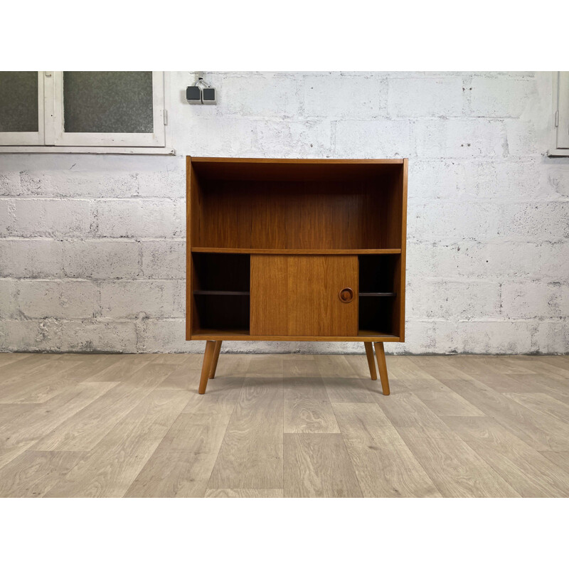 Libreria scandinava vintage in teak, Danimarca 1960